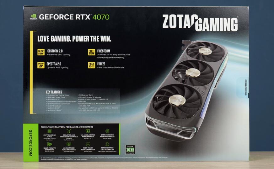 ZOTACGAMINGGeForceRTX4070AMPAIRO显卡开箱评测