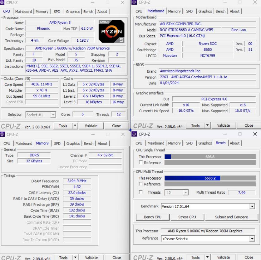 AMD Ryzen 8700G和8600G开箱评测