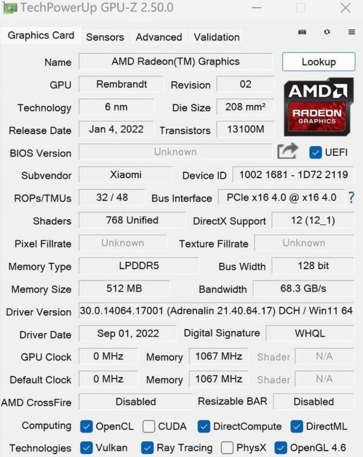 R7 6800H核显相当于什么显卡 R7 6800H核显相当于什么显卡