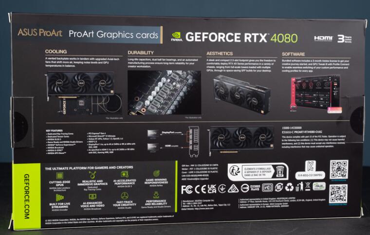 ASUS ProArt GeForce RTX4080 16GB OC显卡开箱评测